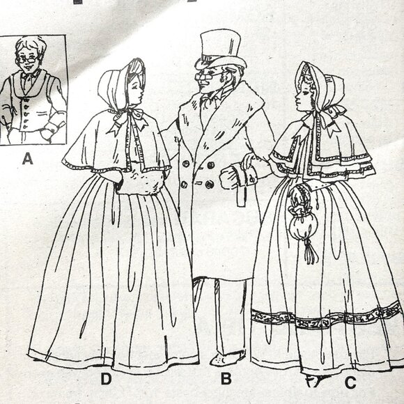 Simplicity Pattern #8910 - Christmas Carol 19th Century Costumes NWT - Picture 3 of 9